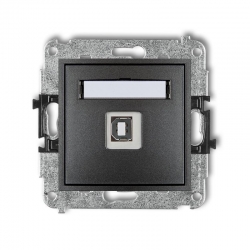 Karlik MINI Gniazdo pojedyncze USB-AB 2.0 grafitowy 11MGUSB-3