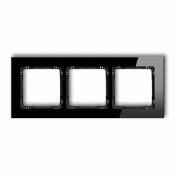 Karlik DECO Ramka uniwersalna potrójna szklana czarna spód czarny PODTYNKOWY  IP 20 12-12-DRG-3