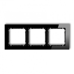 Karlik DECO Ramka uniwersalna potrójna - efekt szkła ramka czarna spód czarny czarny PODTYNKOWY  IP 20 12-12-DRS-3