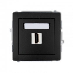 Karlik DECO gniazdo pojedyncze HDMI czarny mat PODTYNKOWY bez ramki IP 20 12DHDMI-1