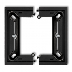 Karlik DECO Puszka natynkowa pojedyncza składana DECO czarny mat NATYNKOWY produkt kompatybilny tylko z ramkami uniwersalnymi z tworzywa DECO 12DPU-1