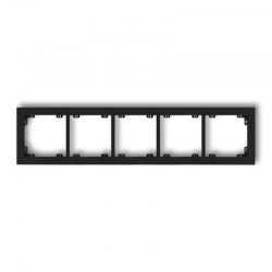 Karlik DECO Ramka uniwersalna 5-krotna z tworzywa czarny mat PODTYNKOWY  IP 20 12DR-5