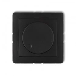 Karlik DECO elektroniczny regulator oświetlenia przyciskowo-obrotowego do lamp LED czarny mat PODTYNKOWY bez ramki IP 20, 230V~ 0 - 100W 12DRO-2