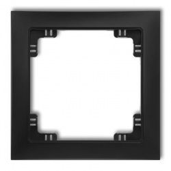 Karlik DECO Ramka uniwersalna pojedyncza z tworzywa DECO Soft czarny mat PODTYNKOWY  IP 20 12DRSO-1