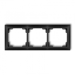 Karlik DECO Ramka uniwersalna potrójna z tworzywa DECO Soft czarny mat PODTYNKOWY  IP 20 12DRSO-3