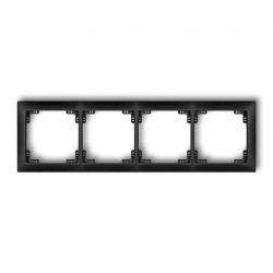 Karlik DECO Ramka uniwersalna poczwórna z tworzywa DECO Soft czarny mat PODTYNKOWY  IP 20 12DRSO-4