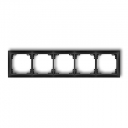 Karlik DECO Ramka uniwersalna 5-krotna na z tworzywa DECO Soft czarny mat PODTYNKOWY  IP 20 12DRSO-5