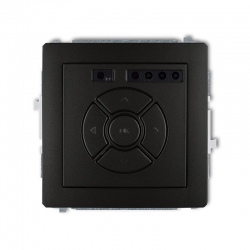 Karlik DECO elektroniczny sterownik roletowy sterowanie lokalne czarny mat PODTYNKOWY bez ramki IP 20, 230V~ 50Hz max 150W 12DSR-1