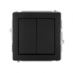 Karlik DECO łącznik świecznikowy czarny mat PODTYNKOWY bez ramki IP20 10AX 250V 12DWP-2