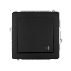 Karlik DECO łącznik krzyżowy czarny mat PODTYNKOWY bez ramki IP20 10AX 250V 12DWP-6