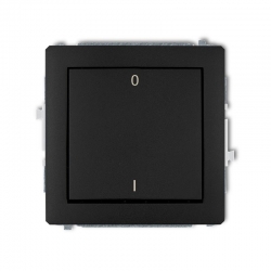 Karlik DECO łącznik dwubiegunowy czarny mat PODTYNKOWY bez ramki IP20 10AX 250V 12DWP-9
