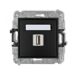 Karlik MINI Ładowarka USB pojedyncza 5V 1A czarny 12MCUSB-1