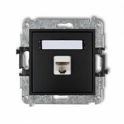 Karlik MINI Gniazdo komputerowe 1xRJ45 pojedyncze kat. 6 ekran. złoty 29MGKBO-5