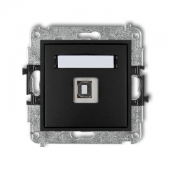 Karlik MINI Gniazdo pojedyncze USB-AB 2.0 czarny mat 12MGUSB-3