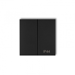Karlik MINI Komplet klawiszy do łączników sitodruk IP44 czarny mat 12MKLH-2