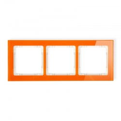 Karlik DECO Ramka uniwersalna potrójna - efekt szkła ramka pomarańczowa spód beżowy pomarańczowy PODTYNKOWY  IP 20 13-1-DRS-3