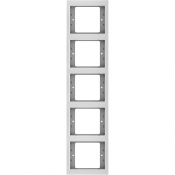 HAGER POLO Berker K.5 Ramka pięciokrotna pionowa aluminium