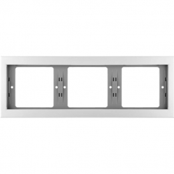 HAGER POLO Berker K.5 Ramka potrójna pozioma aluminium