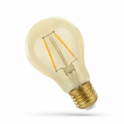 Żarówka led filament E27 2W A60 210lm duża kulka ciepła biała 2400K RETRO
