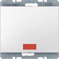 HAGER POLO Berker K.1 Łącznik schodowy podśw. biały 533036+14157009+160510