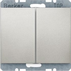 HAGER POLO Berker K.5 Łącznik podwójny stal szlachetna 533035+14357004
