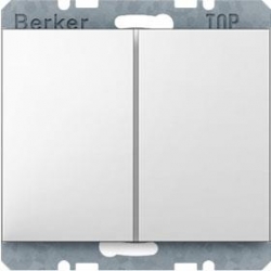 HAGER POLO Berker K.1 łącznik biały połysk świecznikowy 533035+14357009