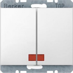 HAGER POLO Berker K.1 Łącznik świecznik. podśw. biały 533035+14377009+160510