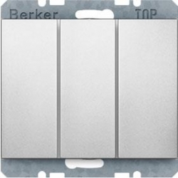 HAGER POLO Berker K.5 Łącznik potrójny aluminium 533023+14657003