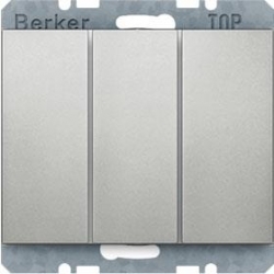 HAGER POLO Berker K.5 Łącznik potrójny stal szlachetna 533023+14657004