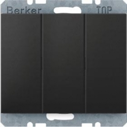 HAGER POLO Berker K.1 Łącznik potrójny antracyt mat 533023+14657006