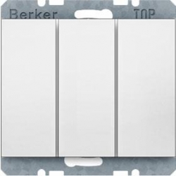 HAGER POLO Berker K.1 Łącznik potrójny biały połysk 533023+14657009