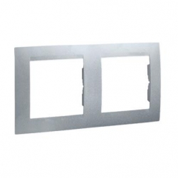 KONTAKT-SIMON Simon15 Ramka podwójna uniwersalna aluminium 1501620-026