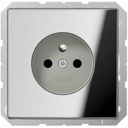 JUNG LS990 gniazdo pojedyncze z/u chrom