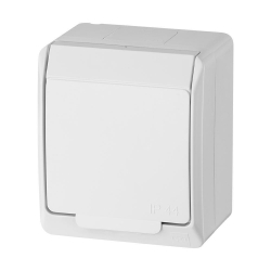 ELEKTRO-PLAST NASIELSK Hermes 0321-02 Gniazdo hermetyczne pojedyncze z/u 16A IP44 białe