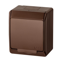 ELEKTRO-PLAST NASIELSK Hermes Gniazdo hermetyczne pojedyncze z/u 16A IP44 brązowe GNT 0321-06