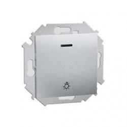 KONTAKT-SIMON Simon15 Przycisk światło podświetlany aluminium 1591161-026