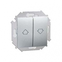 KONTAKT-SIMON Simon15 Przycisk żaluzjowy aluminium z blokadą elektr. 1591335-026