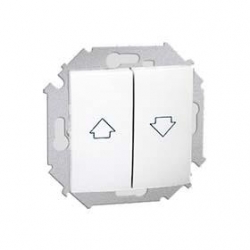 KONTAKT-SIMON Simon15 Przycisk żaluzjowy biały z blokadą elektryczną 1591335-030