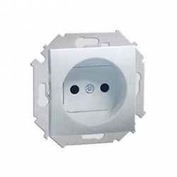 KONTAKT-SIMON Simon15 Gniazdo pojedyncze b/u 16A aluminium 1591401-026