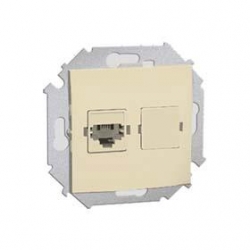KONTAKT-SIMON Simon15 Gniazdo pojedyncze telefoniczne RJ11 beżowe 1591480-031
