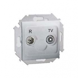 KONTAKT-SIMON Simon15 Gniazdo antenowe R/TV końcowe aluminium 1591486-026K