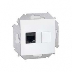 KONTAKT-SIMON Simon15 Gniazdo RJ45 komp. poj. kat. 6 białe 1591561-030