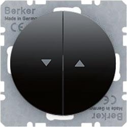 HAGER POLO Berker R.1/R.3 przycisk żaluzjowy czarny 53503520+16252045