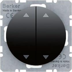 HAGER POLO Berker R.1/R.3 przycisk żaluzjowy czarny podw. 53503404+16442045
