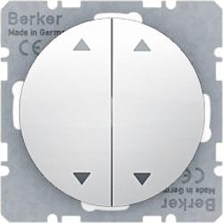 HAGER POLO Berker R.1/R.3 przycisk żaluzjowy biały podw. 53503404+16442089