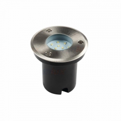 Kanlux oprawa GORDO N 1W CW-O-SR najazdowa, zimna biała, 6500K, 50lm, okrągła fi95mm, srebrna, IP67, IK08