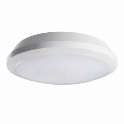 Kanlux plafon led DABA PRO 26W NW-SE-W neutralna biała, 4000K, 2800lm, biała, IP65, IK10, z mikrofalowym czujnikiem ruchu