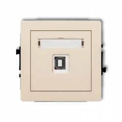 Karlik DECO gniazdo pojedyncze USB-AB 2.0 beżowy PODTYNKOWY bez ramki IP 20 1DGUSB-3