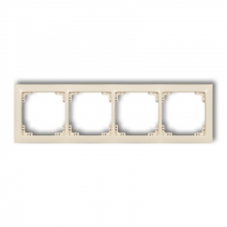 Karlik DECO Ramka uniwersalna poczwórna z tworzywa DECO Soft beżowy PODTYNKOWY  IP 20 1DRSO-4