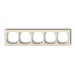 Karlik DECO Ramka uniwersalna 5-krotna z tworzywa DECO Soft beżowy PODTYNKOWY  IP 20 1DRSO-5